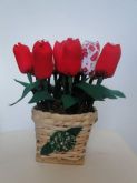 VASO COM TULIPAS